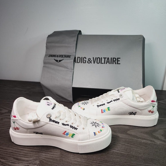 Zadig & Voltaire Embroidered Sneakers - Picture 6 of 13